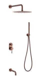 Душевой комплект Boheme Uno 464-2-CB брашированная медь